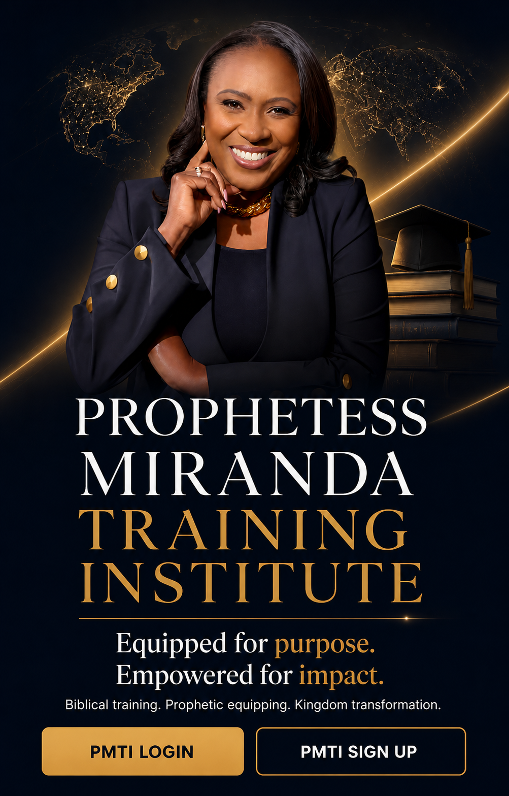 Prophetess Miranda Training Institute login and sign up mobile banner